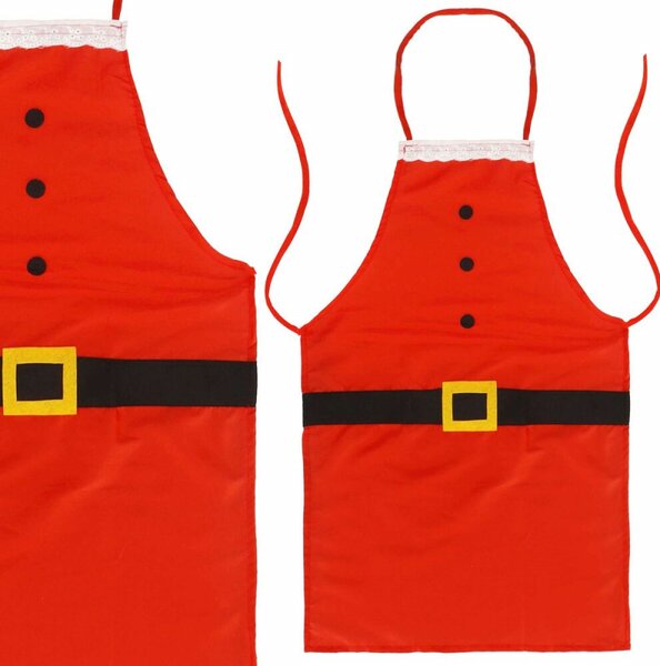 Kuchyňská zástěra Santa červená, vánoční dekorace