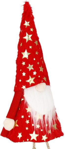 Skřítek GNOM s čepicí s hvězdami 35cm, vánoční ozdoba