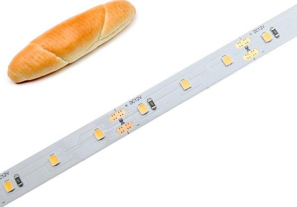 Potravinářský pásek: PEČIVO, 2600K, 12W/m, PROFI, 12V, IP20, 60LED/m, SMD2835, záruka 5 let