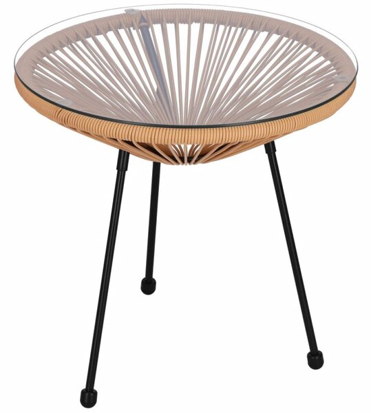 Zahradní stůl 50 cm, hnědý SPRINGOS LOA GF0089