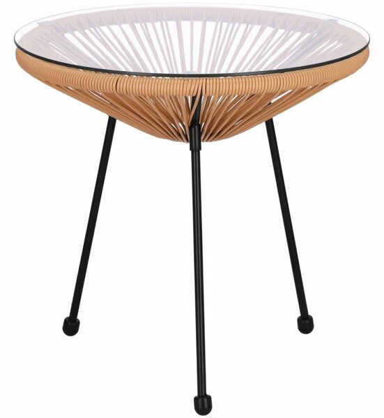 Zahradní stůl 50 cm, hnědý SPRINGOS LOA GF0089