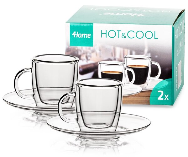 4Home Termo sklenice Ristretto Hot&Cool, 50 ml, 2 ks