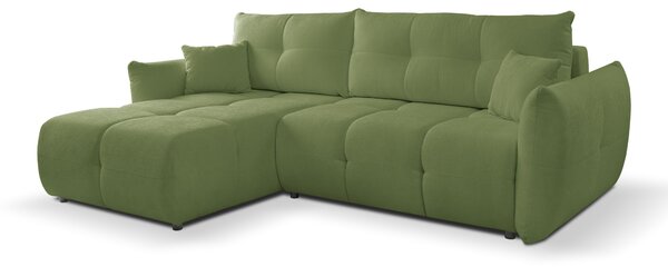 Rohová sedací souprava Basical (zelená) (L). Akce -25%
