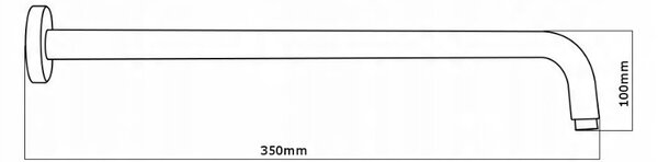 Gamma Gamma, podomítkové rameno 35 cm, zlatá matná, GMA-RAM-D-LP05-BGD