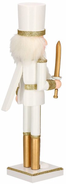 Louskáček - Voják s mečem 38 cm, zlatý