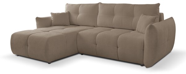 Rohová sedací souprava Basical (hnědá) (L). Akce -25%