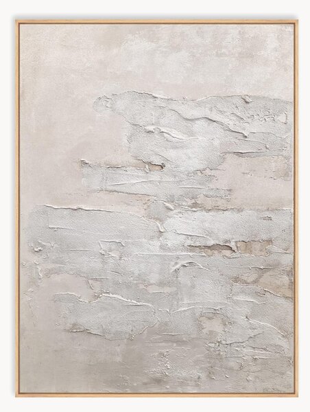 Ručně malovaný zarámovaný obraz na plátně Sand Wall