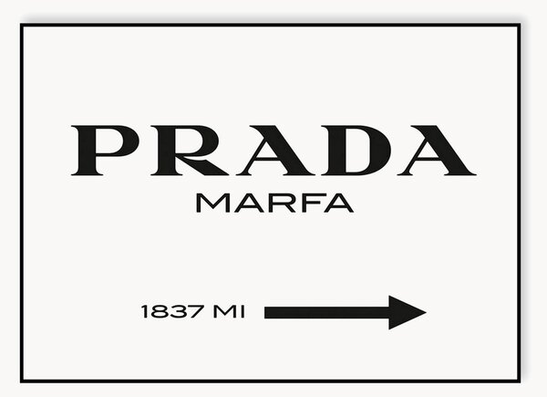 Zarámovaný plakát Prada