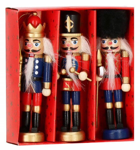Sada Louskáčků - Vojáci ve zbroji 13 cm, 3ks