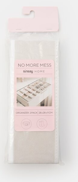 Sinsay - Sada organizérů s přihrádkami 2 pack - bílá