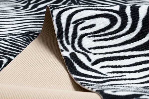 Balta Běhoun pogumovaný DIGITAL ZEBRA Zvířecí kůže bílý černý Šíře: 65 cm