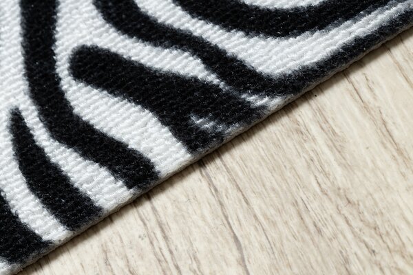 Balta Běhoun pogumovaný DIGITAL ZEBRA Zvířecí kůže bílý černý Šíře: 65 cm
