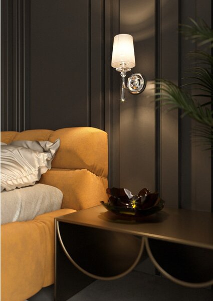 Maxlight W0067 Nástěnná lampa CHARLOTTE bílá s ověsy