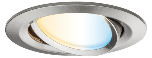 P 5180 Startovací sada Smart Home smik Gateway nástěnný ovladač + LED vestavné svítidlo Nova Plus Coin základní sada výklopné měnitelná bílá - PAULMANN