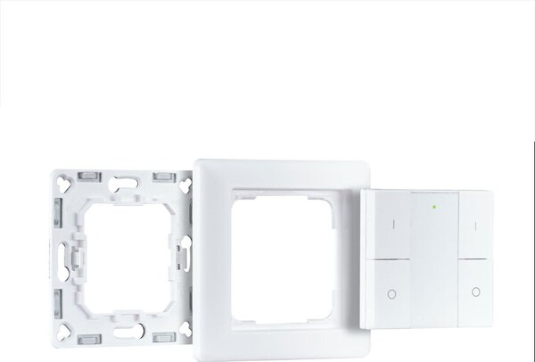 P 5180 Startovací sada Smart Home smik Gateway nástěnný ovladač + LED vestavné svítidlo Nova Plus Coin základní sada výklopné měnitelná bílá - PAULMANN