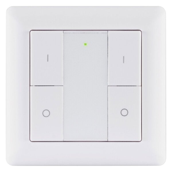 P 5180 Startovací sada Smart Home smik Gateway nástěnný ovladač + LED vestavné svítidlo Nova Plus Coin základní sada výklopné měnitelná bílá - PAULMANN