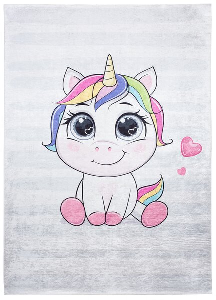 Makro Abra Dětský kusový koberec vhodný k praní BAMBINO 2736 Kočička protiskluzový vícebarevný Rozměr: 80x150 cm