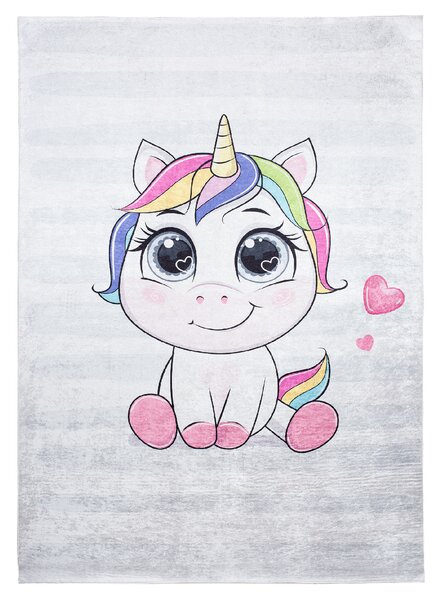 Makro Abra Dětský kusový koberec vhodný k praní BAMBINO 2736 Kočička protiskluzový vícebarevný Rozměr: 80x150 cm