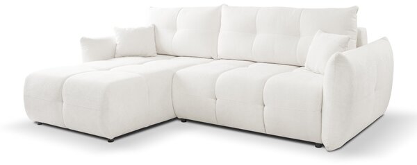 Rohová sedací souprava Basical (bílá) (L). Akce -25%