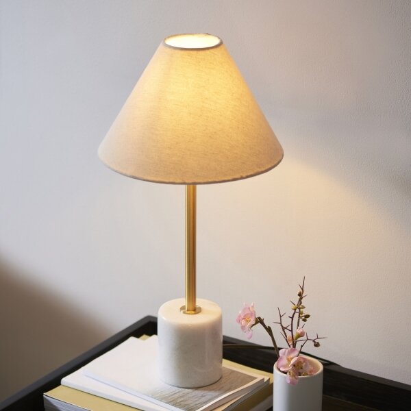 Endon 114211 - Stolní lampa 1xE14/7W/230V béžová/mosaz