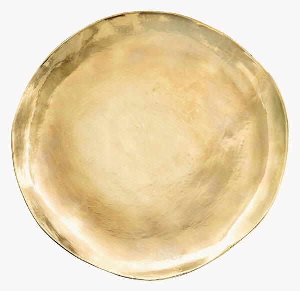 Ručně vyrobená podložka pod talíř z porcelánu Gold Irregular Edge