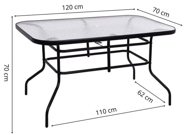 Zahradní stůl 120x70 cm SPRINGOS TOSCANA GF0080