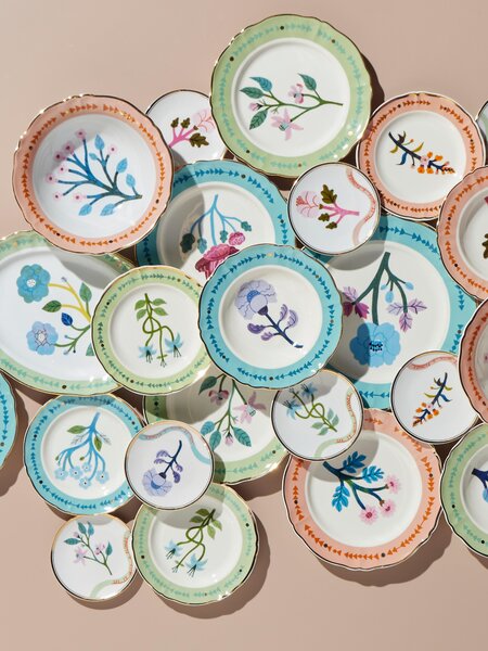 Ručně vyrobený dezertní talíř z porcelánu Alpine