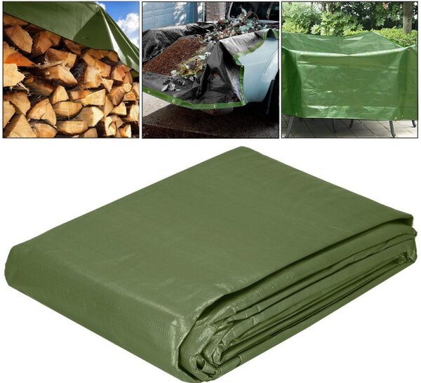 Krycí plachta s oky 3x5 m, 120g PE, zelená SPRINGOS PROTECT