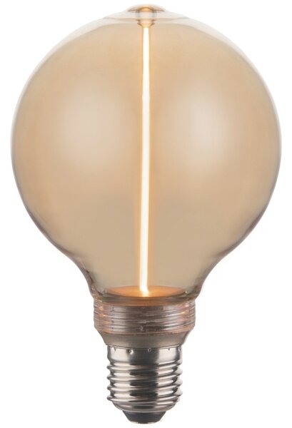 Nordlux Jantarově hnědá dekorativní stmívatelná LED žárovka Deco G95 E27 4W