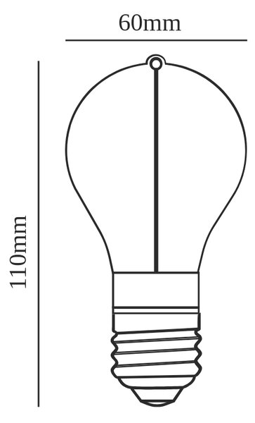 Nordlux Jantarově hnědá dekorativní stmívatelná LED žárovka Deco G95 E27 4W