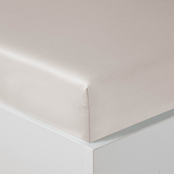 Prostěradlo Veba s gumou TENCEL/COLY hladký latté Velikost: 90x200 cm