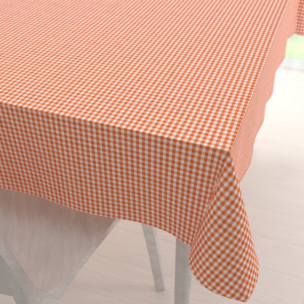 Biante Dekorační obdélníkový ubrus Rebeka RE-006 Oranžovo-bílá kostka malá 50x100 cm