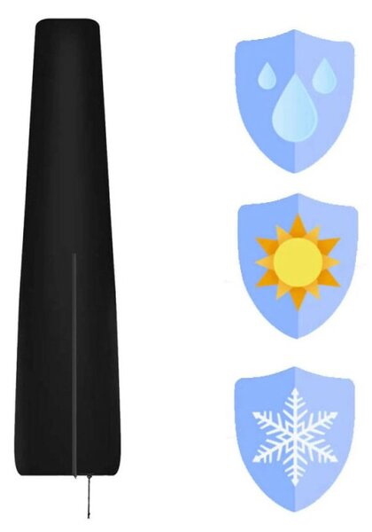 Kryt na slunečník 205 cm, černý SPRINGOS EXTERIO