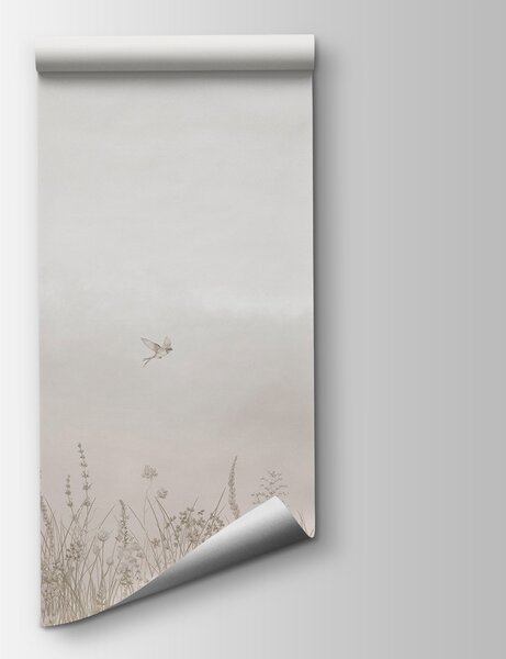 Fototapeta Pták letící nad polem květin, Přírodní fototapety, Populární fototapety, w03391v2 - Tapeko.co.cz