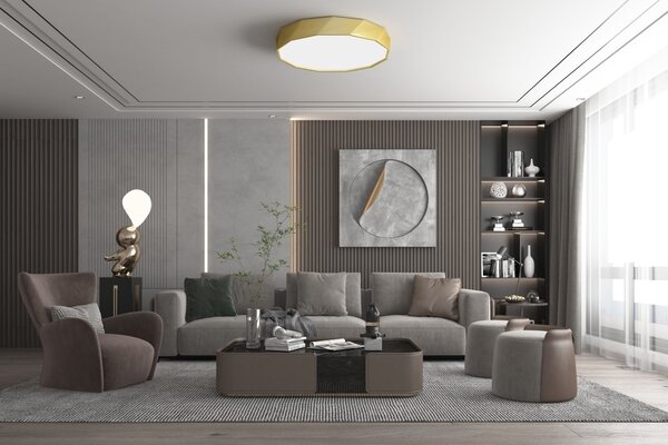 Immax 07132-G80 LED stropnice DIAMANTE | 60W integrovaný LED zdroj | 4450lm | 2700-6500K
