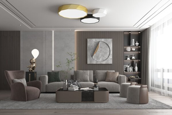 Immax 07132-G80 LED stropnice DIAMANTE | 60W integrovaný LED zdroj | 4450lm | 2700-6500K