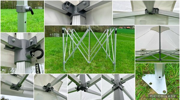 Nůžkový párty stan 3x3 m TENTino BIG HEXAGON Barva opláštění: 9A - ZELENÁ