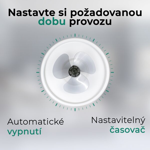 Noaton 13045W Puppis, bílá, stropní ventilátor se světlem (Použitý, Záruka 21 měsíců)