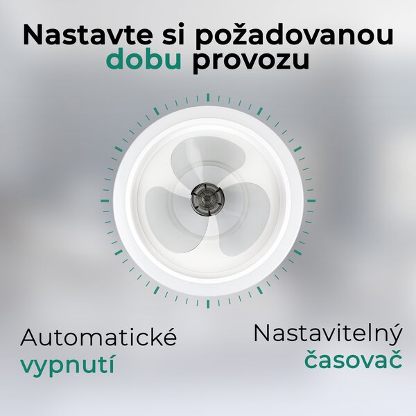 Noaton 12045W Dorado, bílá, stropní ventilátor se světlem (Použitý, Záruka 21 měsíců)