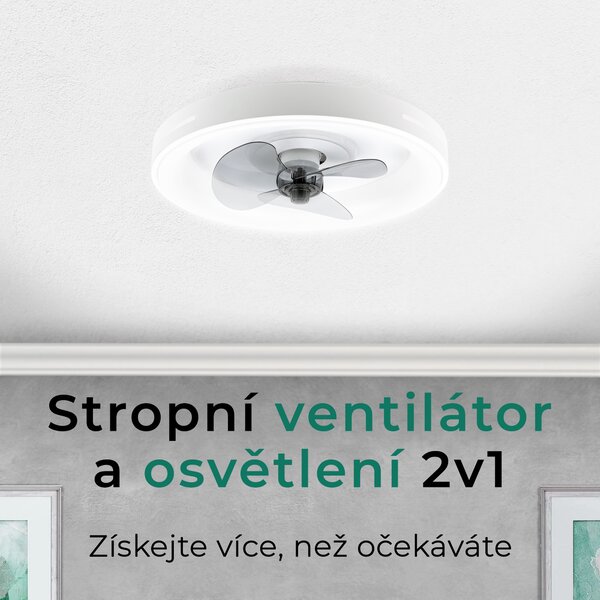 Noaton 15050W Furud, bílá, stropní ventilátor se světlem (Použitý, Záruka 21 měsíců)