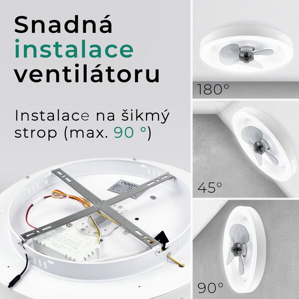 Noaton 15050W Furud, bílá, stropní ventilátor se světlem (Použitý, Záruka 21 měsíců)