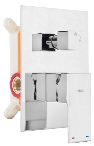 Erga Dual, podomítková sprchová sada s dešťovou sprchou 30×30, chromová, ERG-YKA-BP.DUAL30
