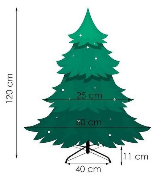 Vánoční stromek Jedle zelená 120 cm