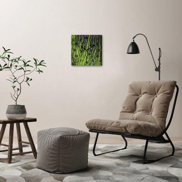 Skleněné hodiny čtverec Kůra stromu pl_zsk_30x30_c-f_61855396