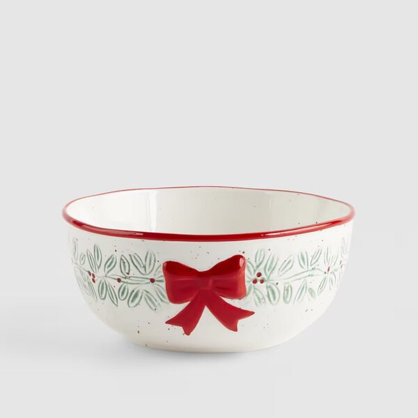 HOME & YOU Miska vánoční věnec 19 cm - bílá