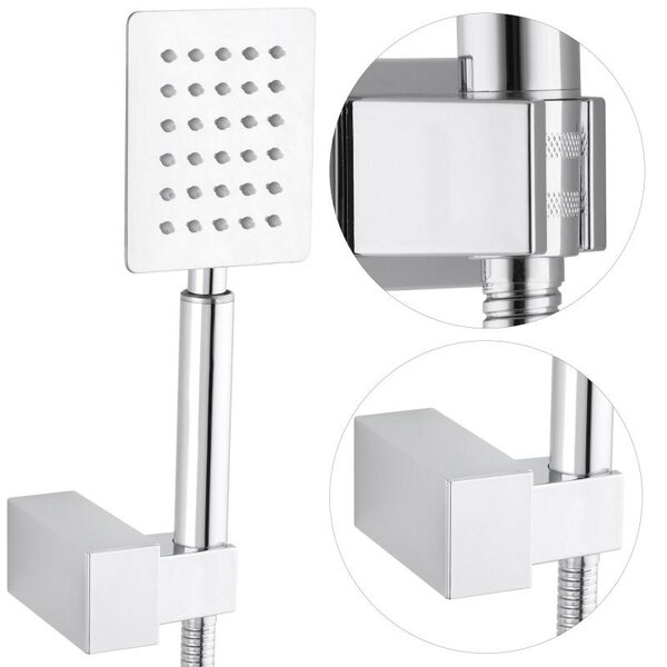 Erga Dual, podomítková sprchová sada s dešťovou sprchou 30×30, chromová, ERG-YKA-BP.DUAL30