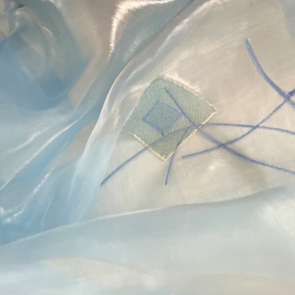 Organza látka /platno GLORIA 129-108 modrá