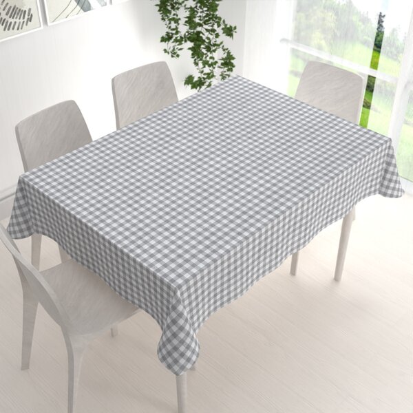 Biante Dekorační obdélníkový ubrus Rebeka RE-019 Šedo-bílá kostka střední 50x100 cm