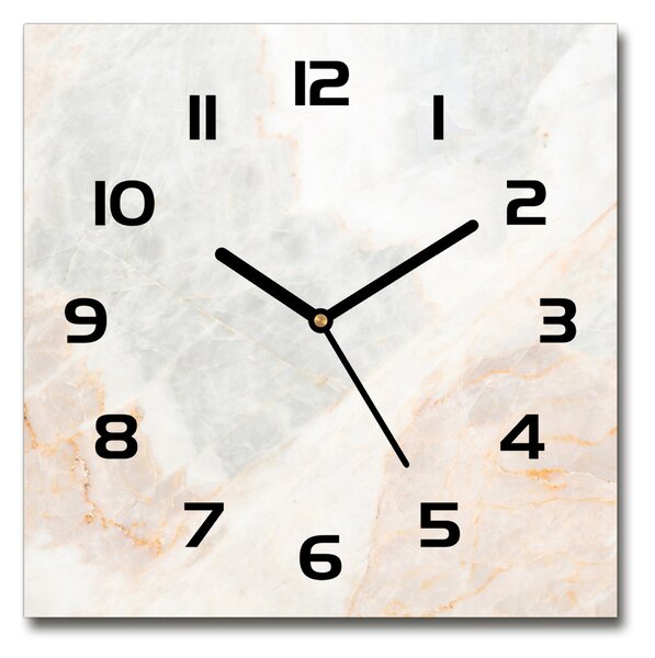 Skleněné nástěnné hodiny čtverec Mramor pl_zsk_30x30_c-f_64380852