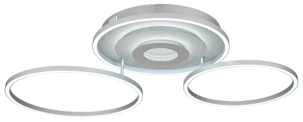 Globo 67824-40 - LED Stm stropní svítidlo MILES 40W/230V 57x99,2 cm stříbrná+DO